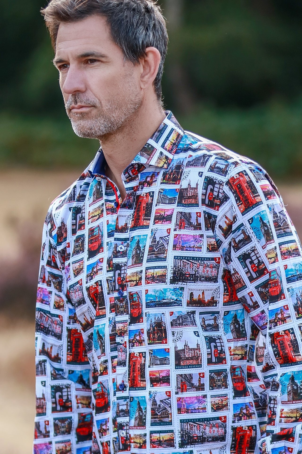 White London City Print Shirt - Claudio Lugli Shirts