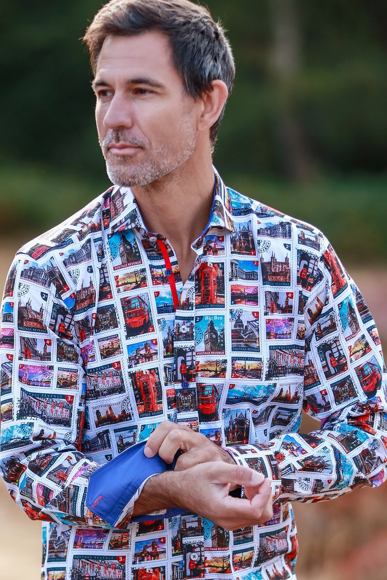 White London City Print Shirt - Claudio Lugli Shirts