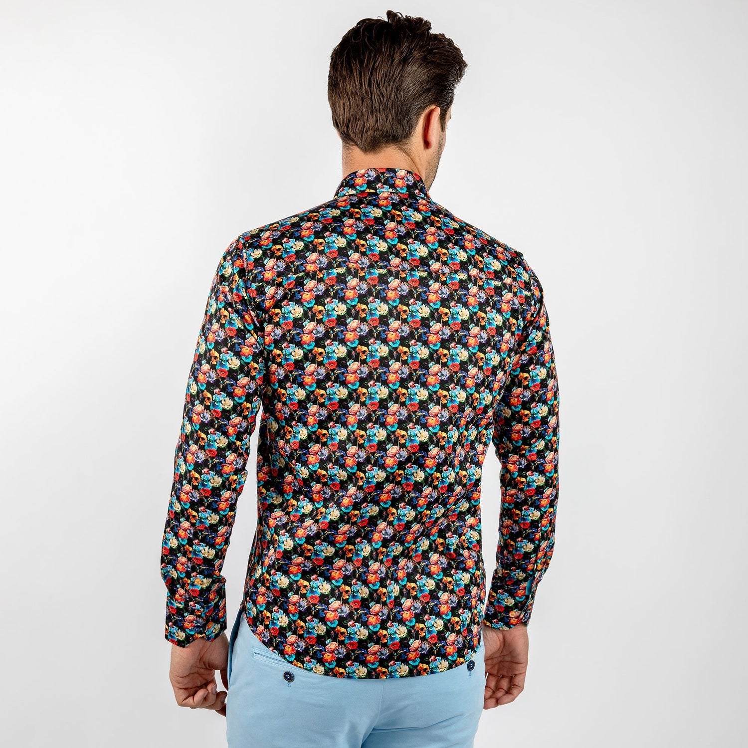 WINTER ROSE BOUQUET PRINT SHIRT - Premium Men's Patterned Shirt by Claudio Lugli | Bold Design, Tailored Fit, Best Printed Shirts