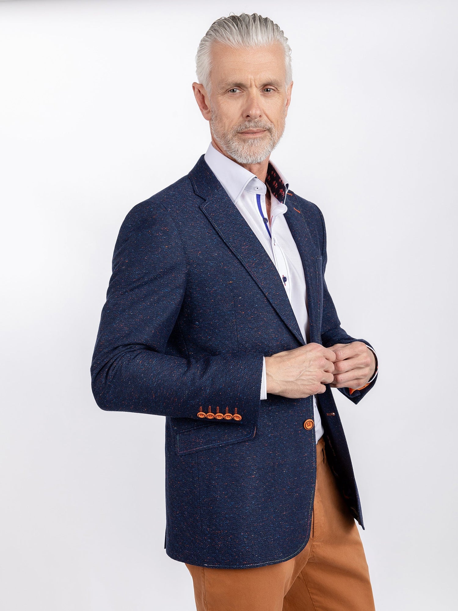 WOOL FLECKED JACKET - Claudio Lugli Shirts