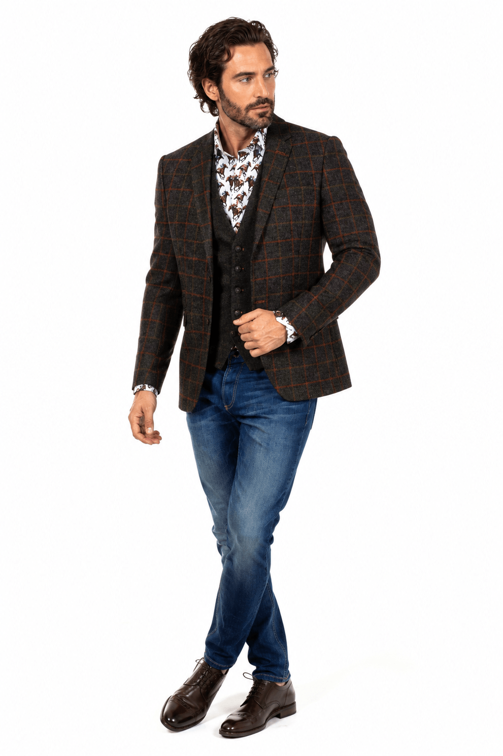 WOOL JACKET WITH SPITFIRE LINING - Claudio Lugli Shirts