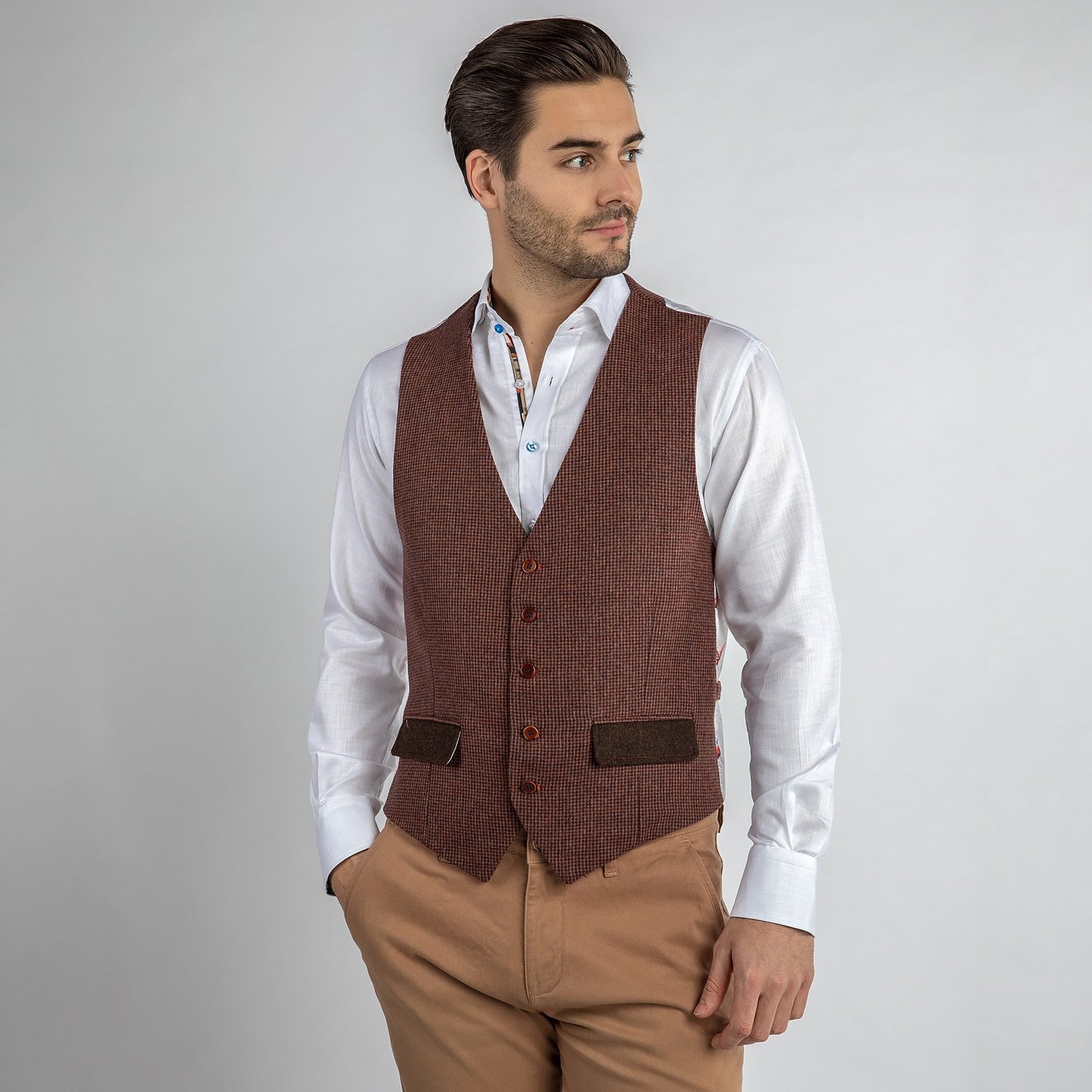 WOOL PICK - LAPPEL JACKET & WAISTCOAT COMBO - Claudio Lugli Shirts