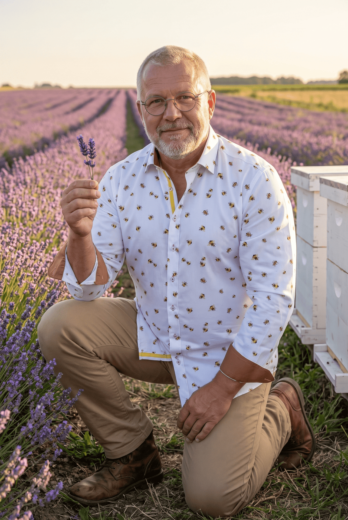 Worker Bee Print Shirt - Claudio Lugli Shirts