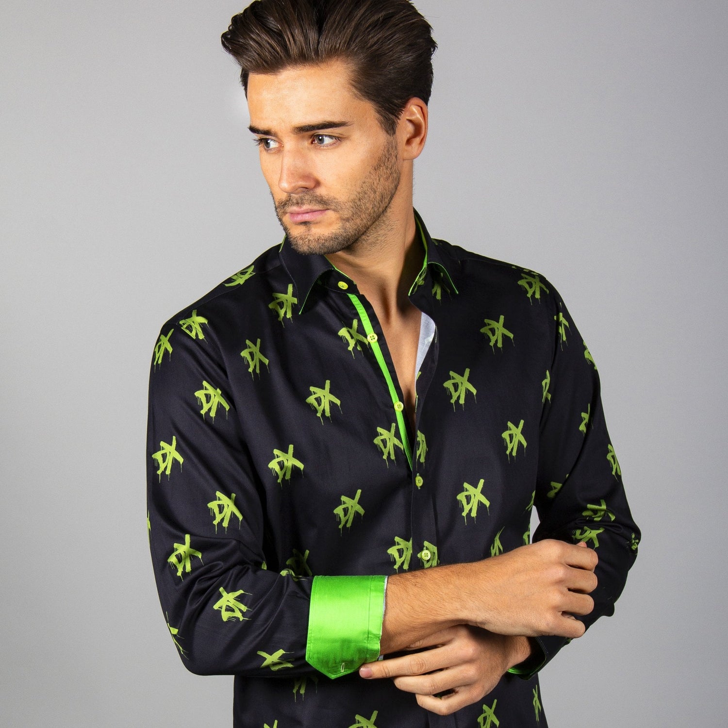 WWE: DX LOGO PRINT SHIRT – Premium Men's Patterned Shirt by Claudio Lugli | Bold Design, Tailored Fit, Best Printed Shirts