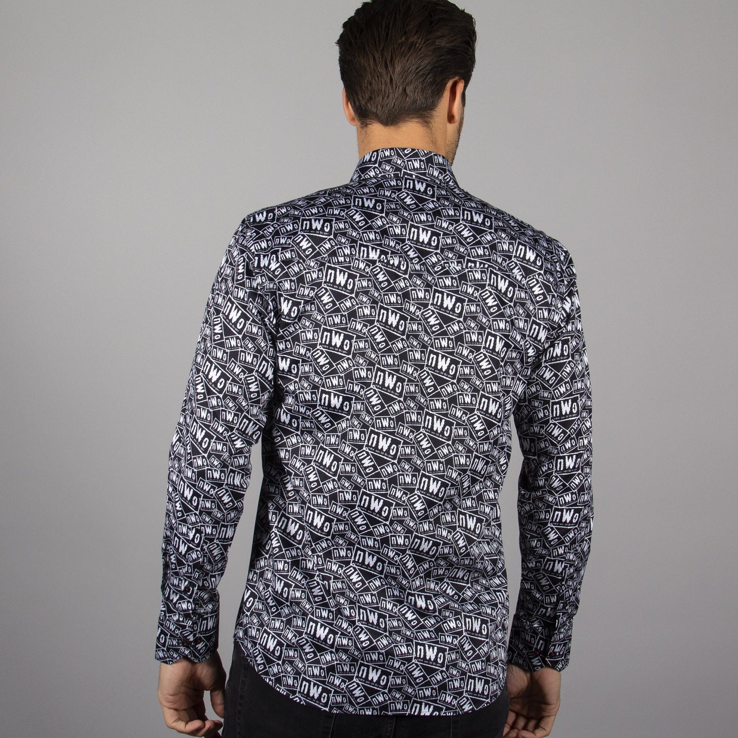 WWE: NWO LOGO PRINT SHIRT - Premium Men's Patterned Shirt by Claudio Lugli | Bold Design, Tailored Fit, Best Printed Shirts