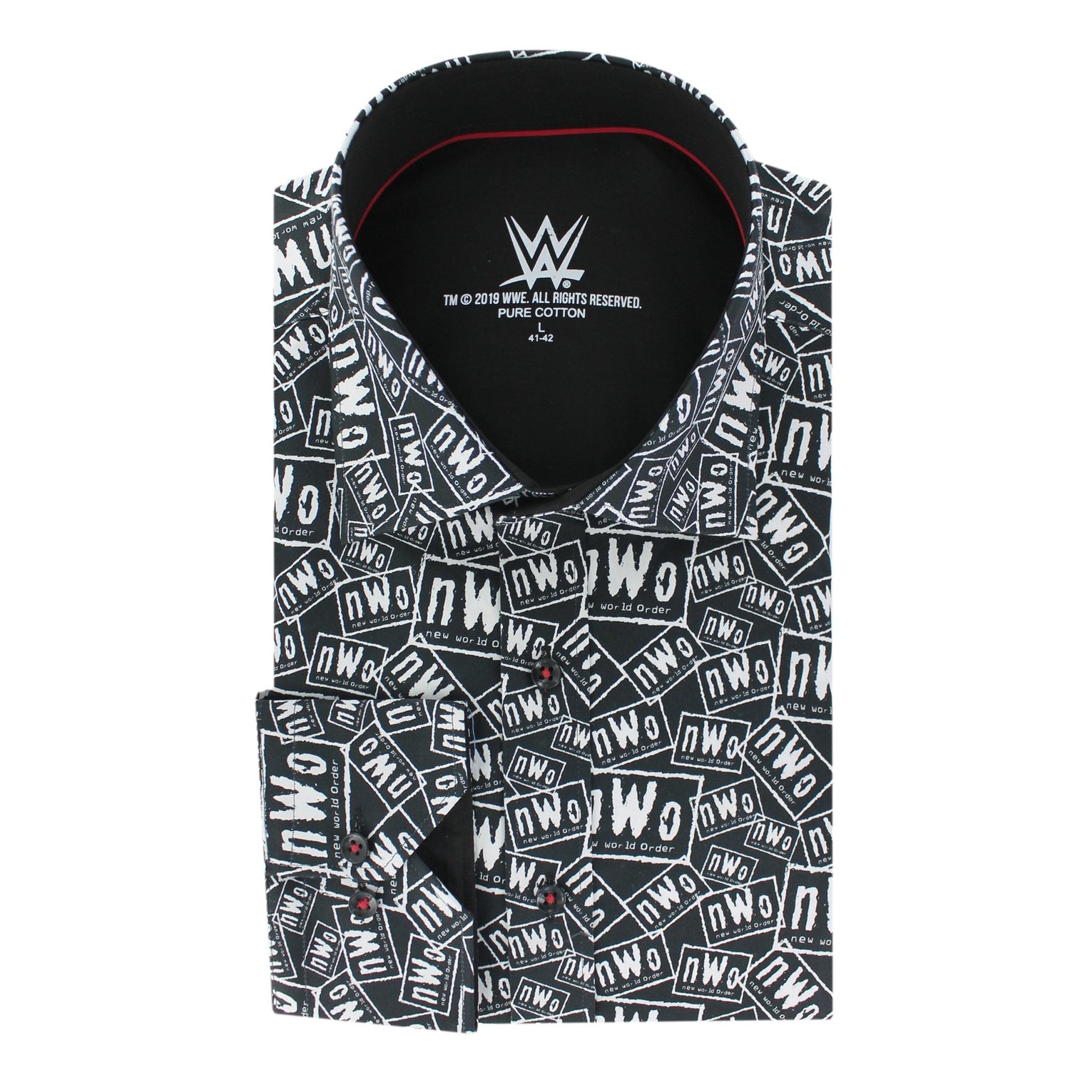 WWE: NWO LOGO PRINT SHIRT - Premium Men's Patterned Shirt by Claudio Lugli | Bold Design, Tailored Fit, Best Printed Shirts