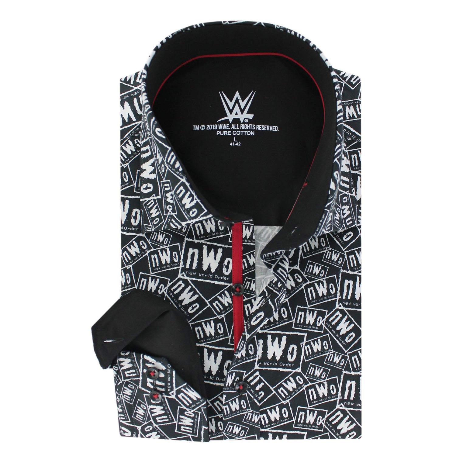 WWE: NWO LOGO PRINT SHIRT - Premium Men's Patterned Shirt by Claudio Lugli | Bold Design, Tailored Fit, Best Printed Shirts