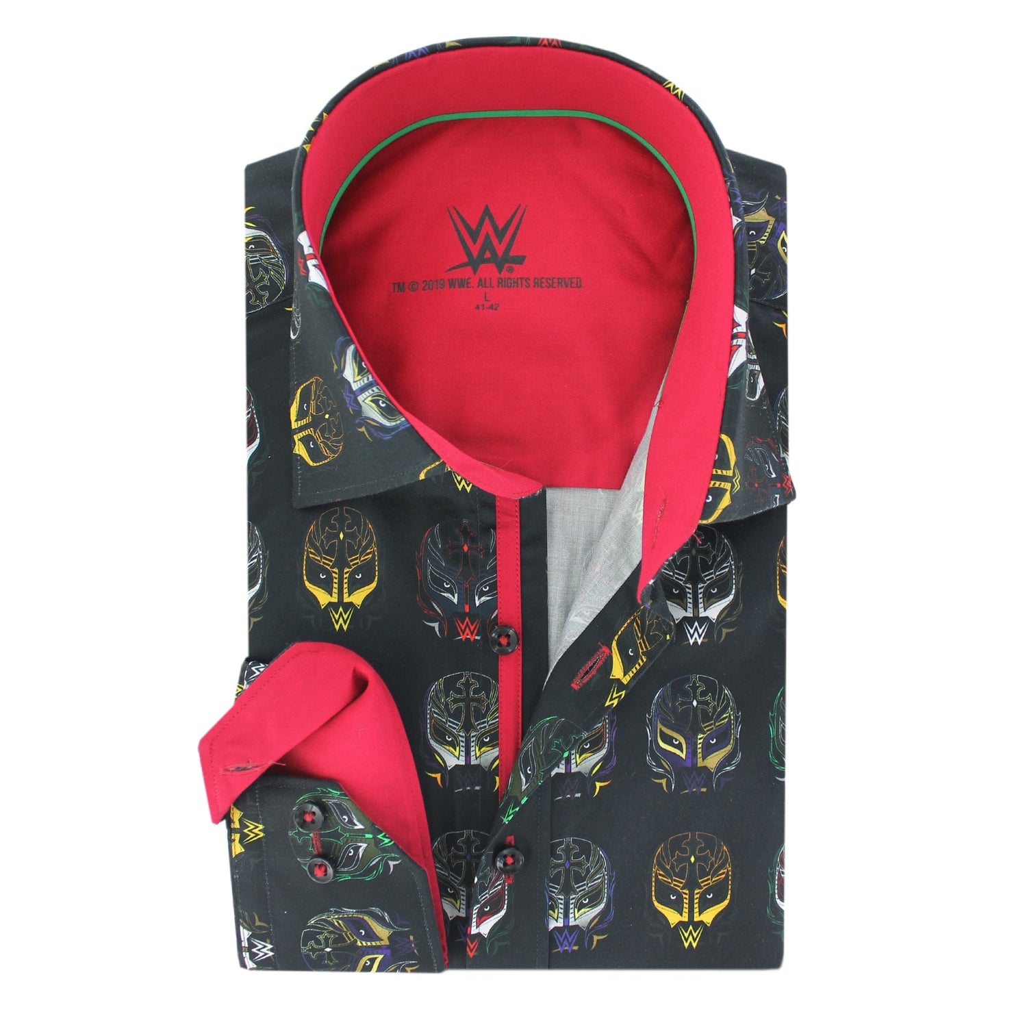 WWE: REY MYSTERIO MASK PRINT SHIRT - Premium Men's Patterned Shirt by Claudio Lugli | Bold Design, Tailored Fit, Best Printed Shirts