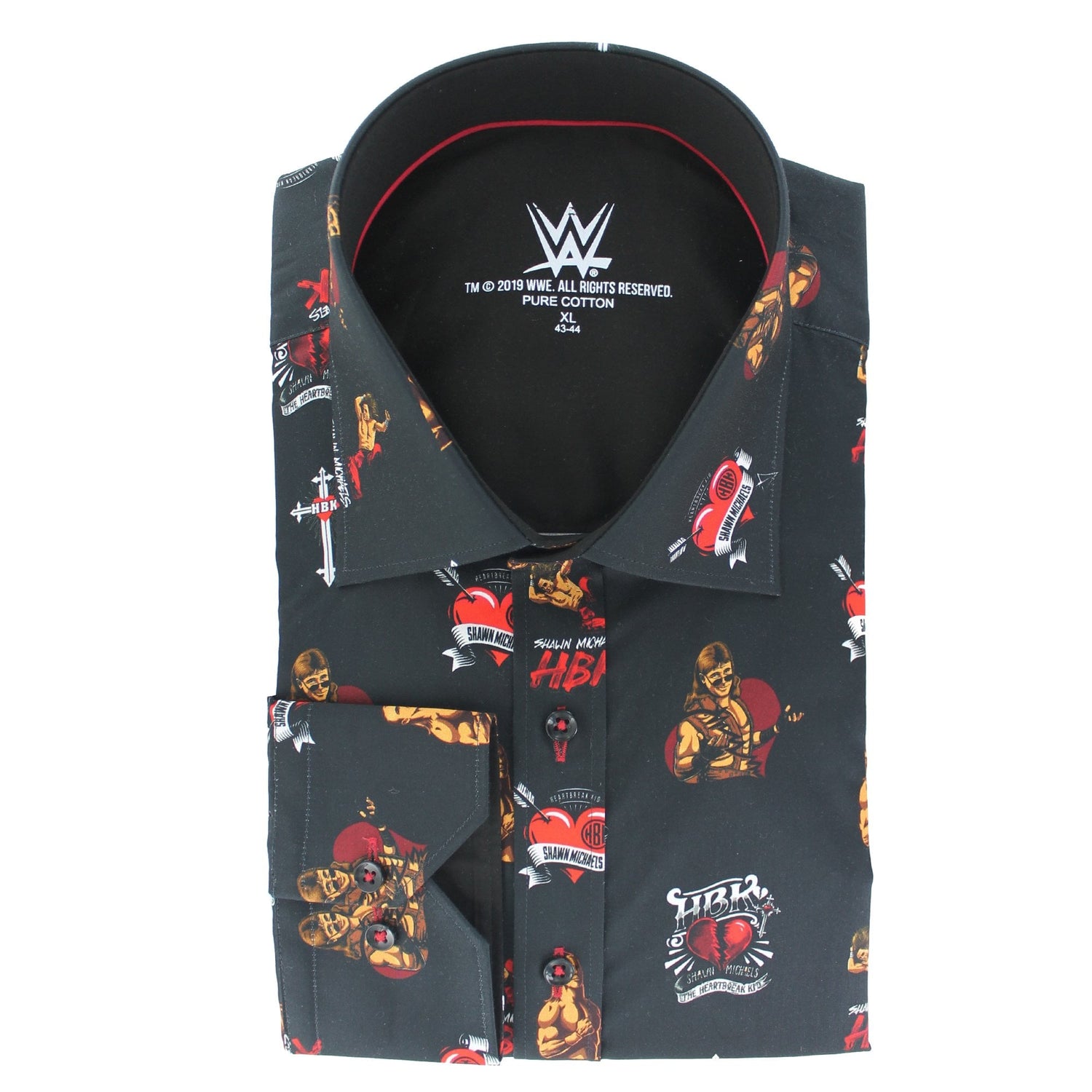 WWE: SHAWN MICHAELS ICON LOGO PRINT SHIRT – Premium Men's Patterned Shirt by Claudio Lugli | Bold Design, Tailored Fit, Best Printed Shirts