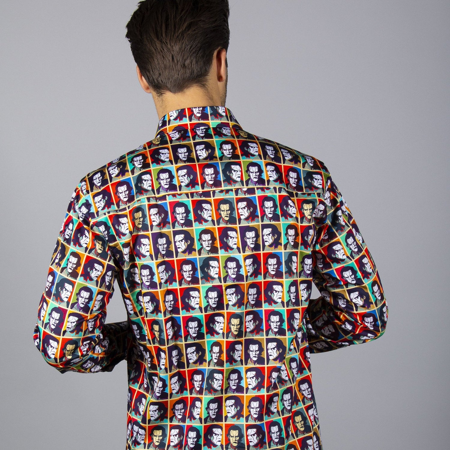 WWE: STING POP ART PRINT SHIRT - Premium Men's Patterned Shirt by Claudio Lugli | Bold Design, Tailored Fit, Best Printed Shirts