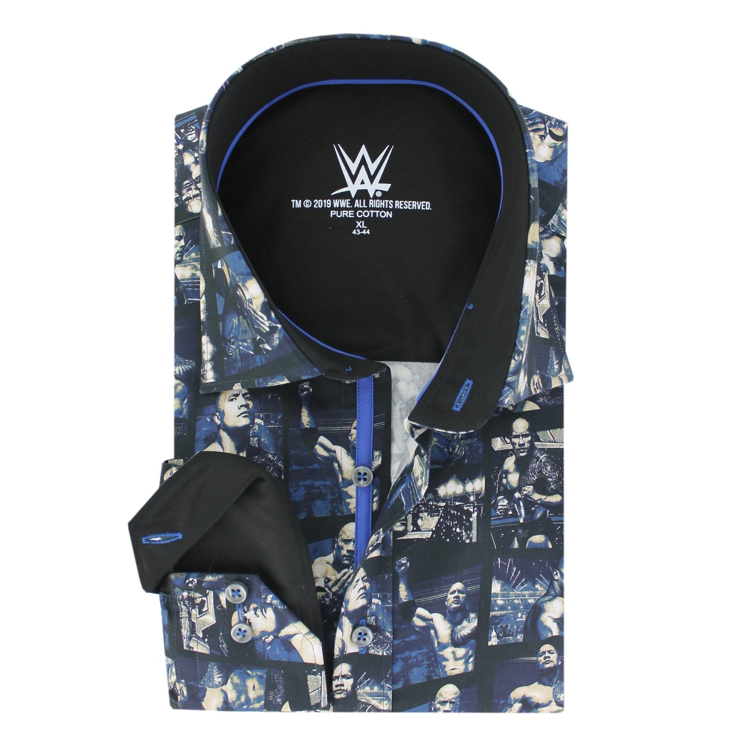 WWE: THE ROCK LEGEND PRINT SHIRT - Premium Men's Patterned Shirt by Claudio Lugli | Bold Design, Tailored Fit, Best Printed Shirts