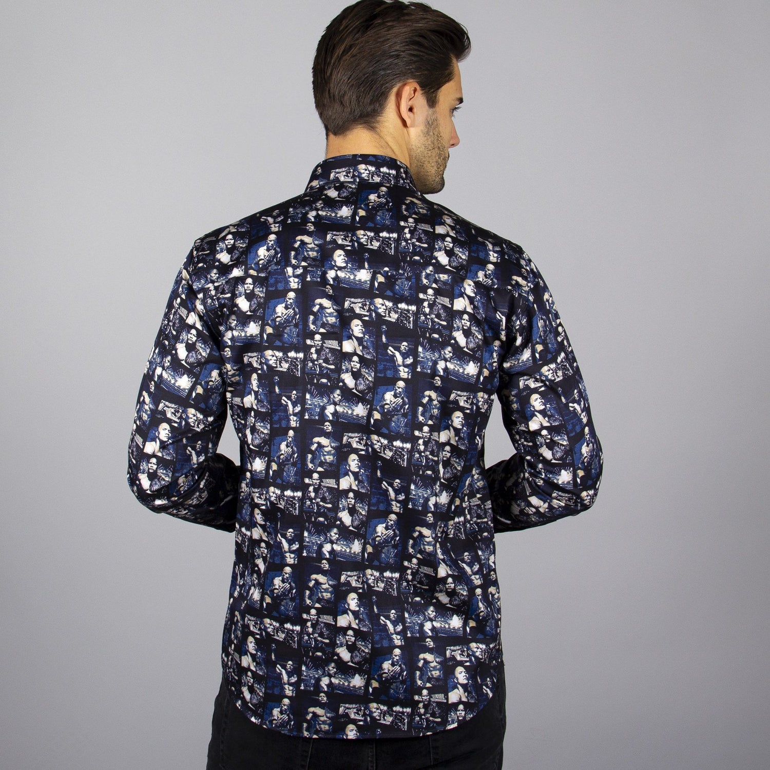 WWE: THE ROCK LEGEND PRINT SHIRT - Premium Men's Patterned Shirt by Claudio Lugli | Bold Design, Tailored Fit, Best Printed Shirts