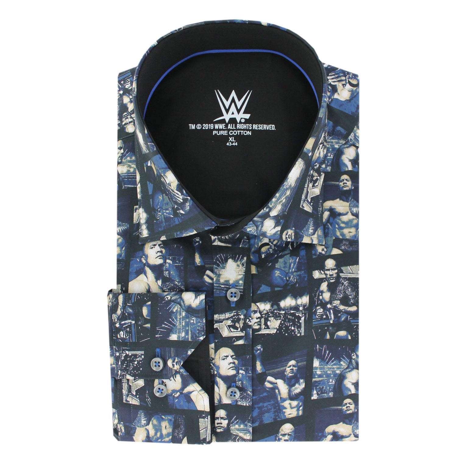 WWE: THE ROCK LEGEND PRINT SHIRT - Premium Men's Patterned Shirt by Claudio Lugli | Bold Design, Tailored Fit, Best Printed Shirts