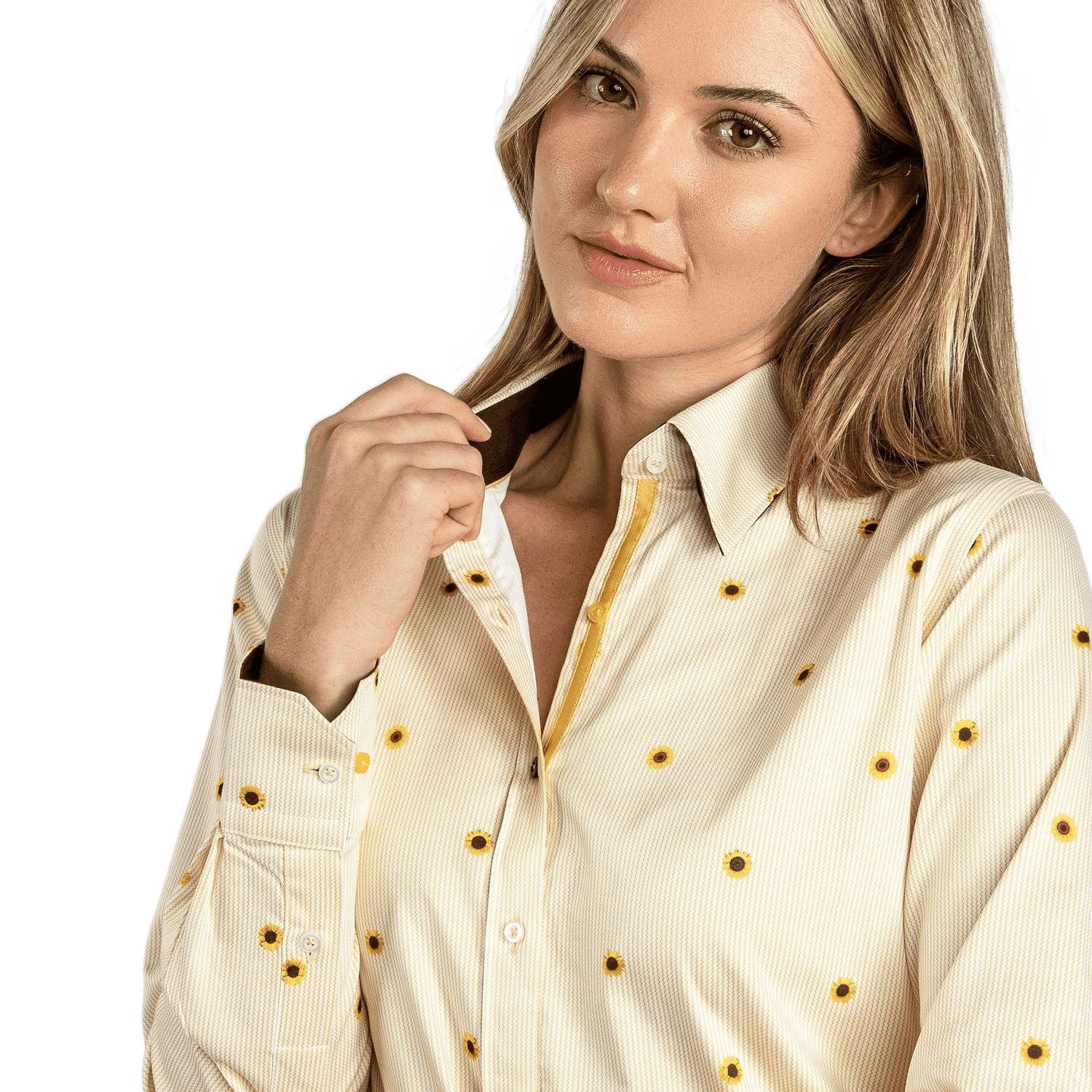Zigzag Sunflower Womens Print Shirt - Claudio Lugli Shirts
