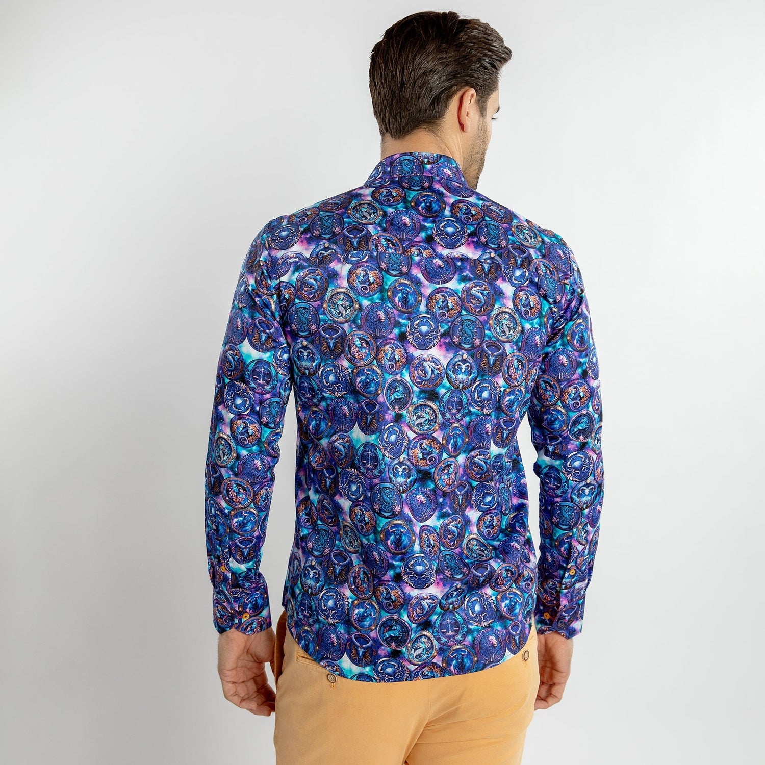 ZODIAC HOROSCOPE ICONS PRINT SHIRT - Premium Men's Patterned Shirt by Claudio Lugli | Bold Design, Tailored Fit, Best Printed Shirts