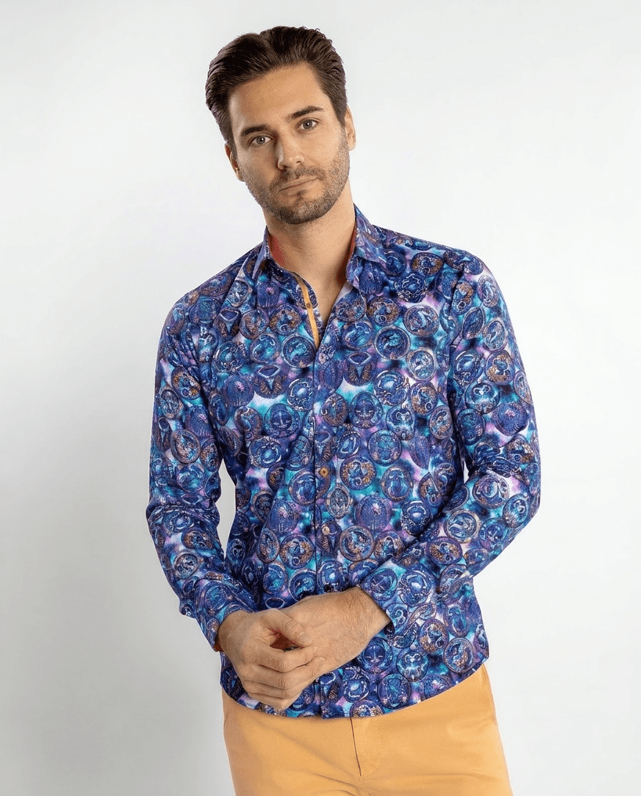 Zodiac Horoscope Icons Print Shirt - Claudio Lugli Shirts