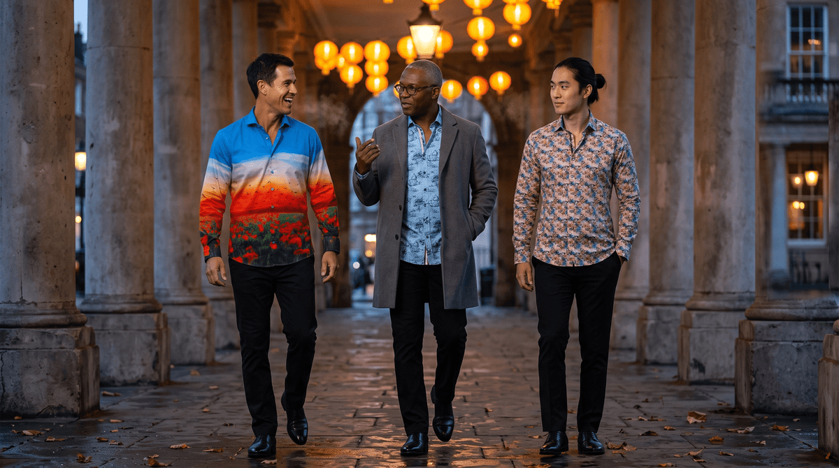 Day of the Dead Party Outfit for Men: Print, Not Costume - Claudio Lugli Shirts