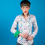 MULTICOLOUR BALLS WOMENS PRINT SHIRT