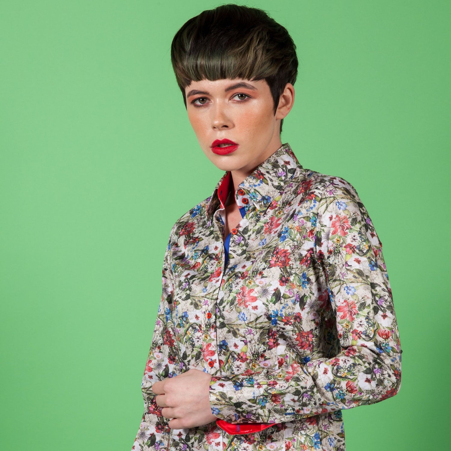 ELIZABETH FLORAL WOMENS PRINT SHIRT