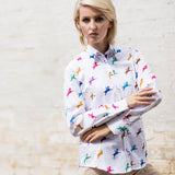 MULTICOLOUR HORSE WOMENS PRINT SHIRT