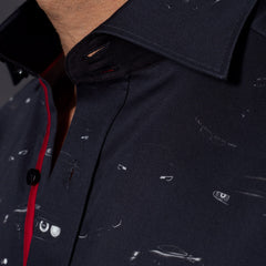 HEADLIGHT PRINT SHIRT - Premium Men's Patterned Shirt by Claudio Lugli | Bold Design, Tailored Fit, Best Printed Shirts