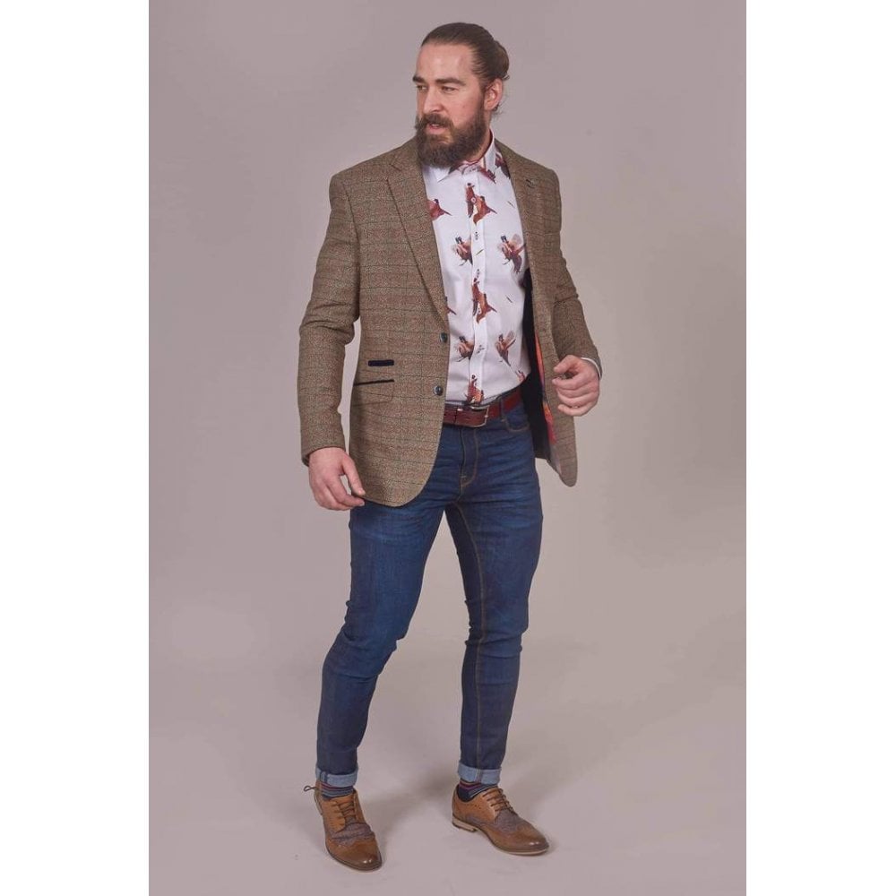 COURTSHIP PHEASANTS PRINT SHIRT