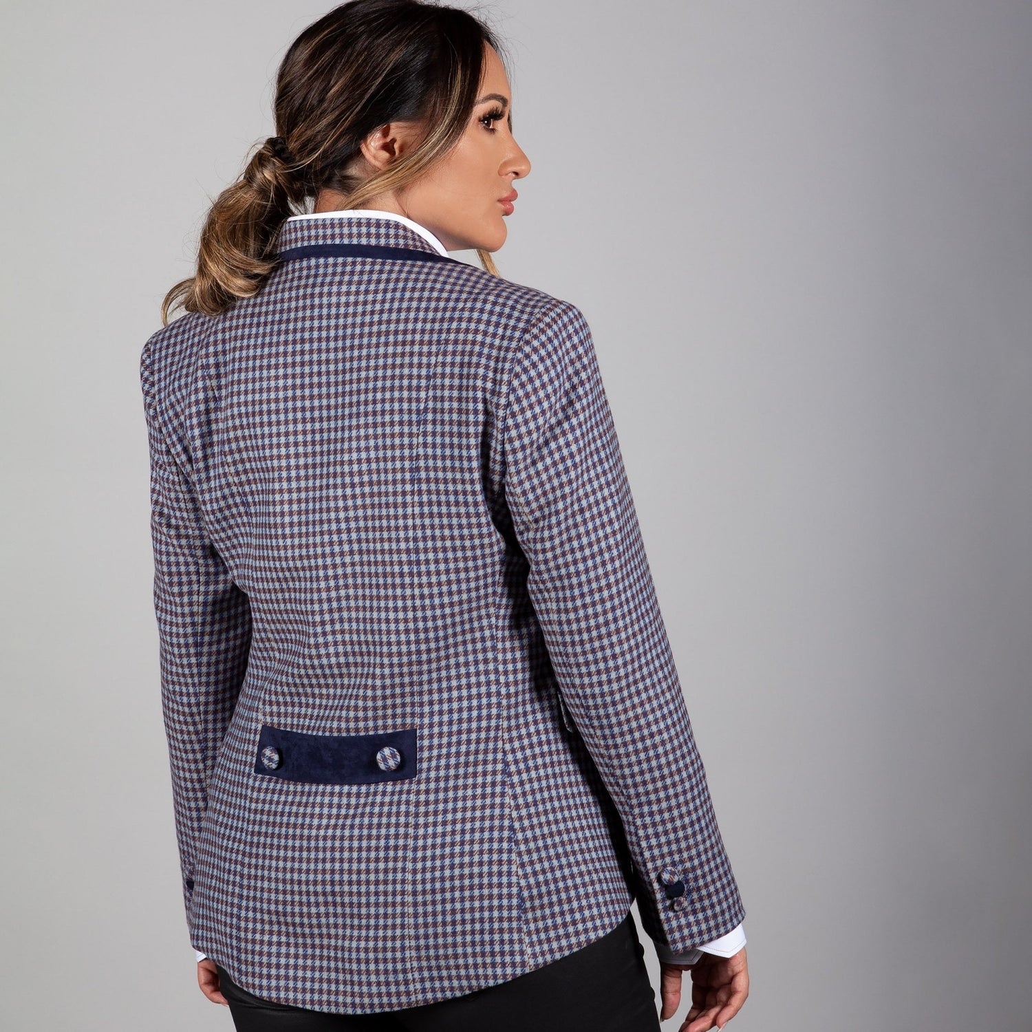 DOGTOOTH WOOL WOMENS JACKET