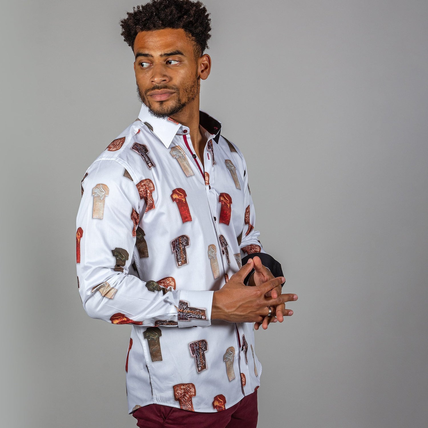 ANCIENT ARTIFACTS PRINT SHIRT