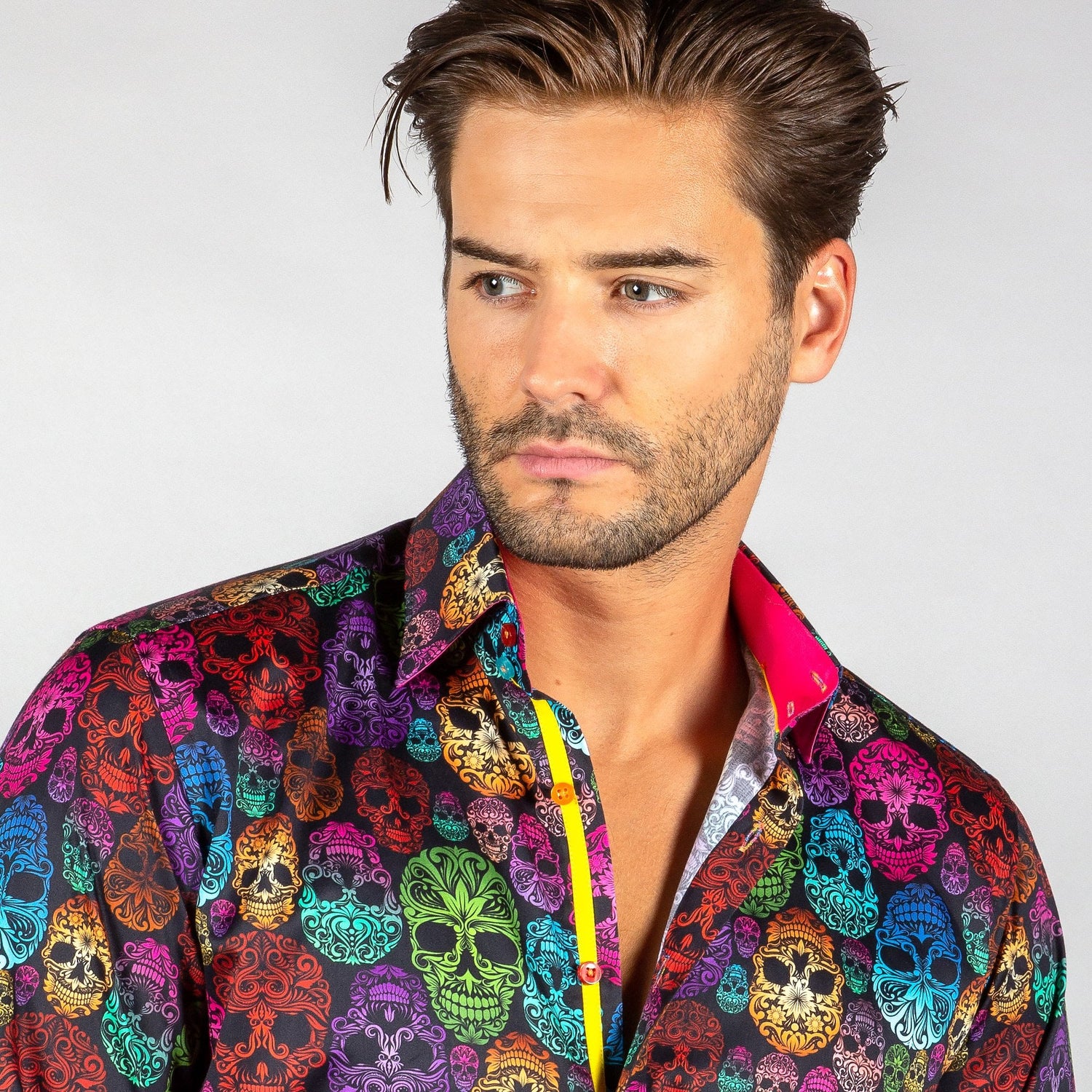 PRE-ORDER - SKULL MULTICOLOUR PRINT SHIRT