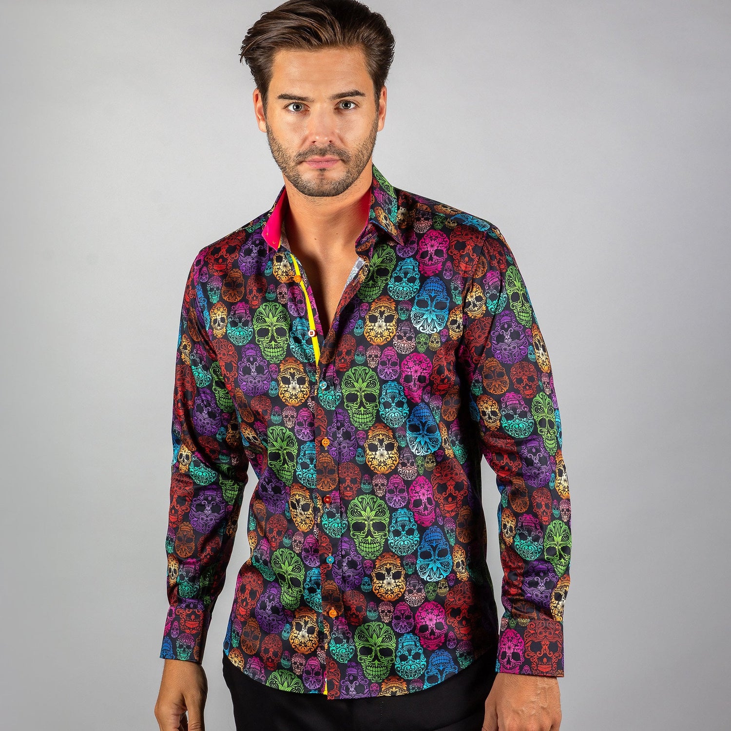 PRE-ORDER - SKULL MULTICOLOUR PRINT SHIRT