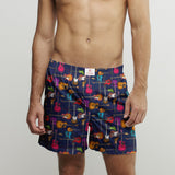 GUITAR COTTON POPLIN PRINT BOXER SHORTS