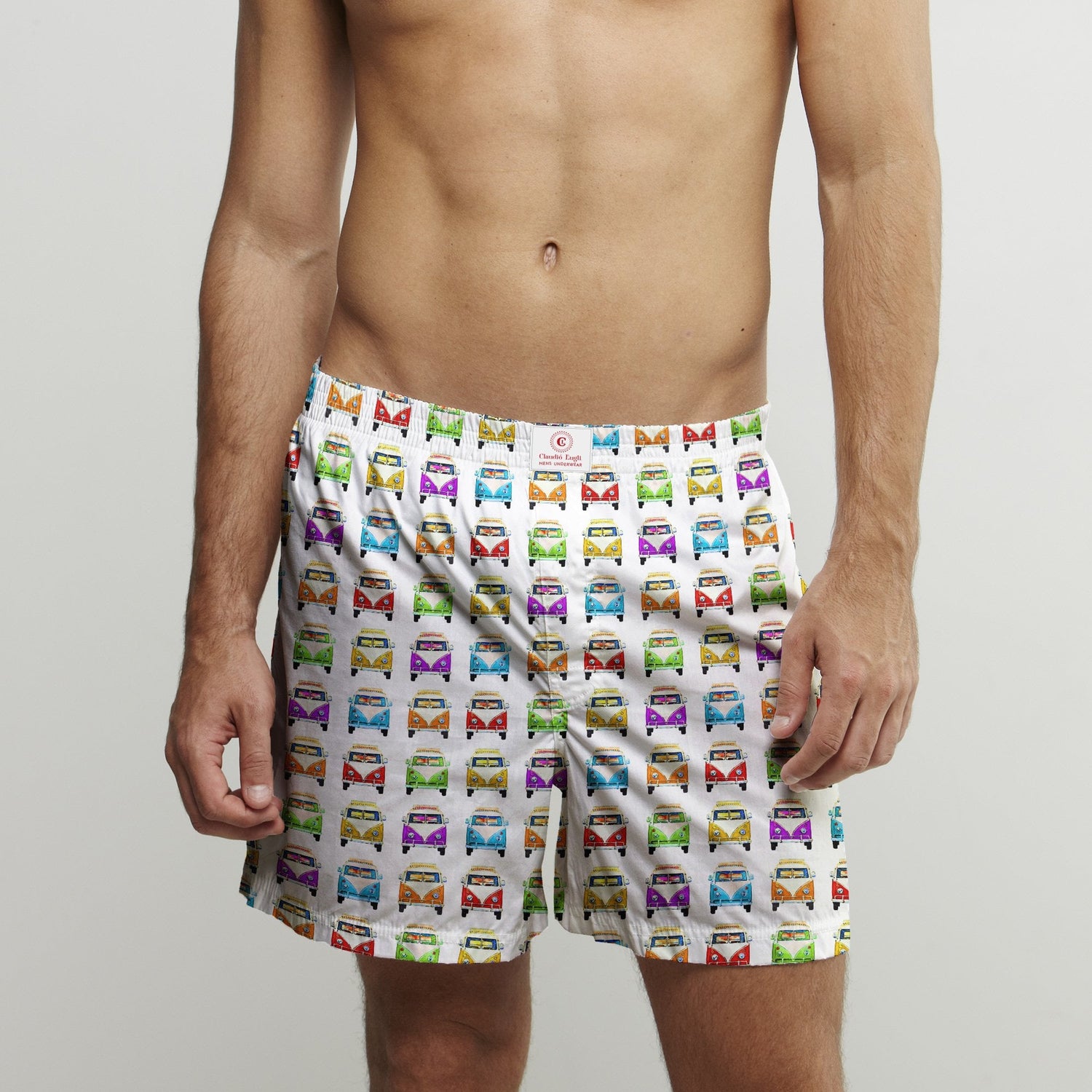 CAMPERVAN COTTON POPLIN PRINT BOXER SHORTS