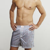 ZIG ZAG COTTON POPLIN PRINT BOXER SHORTS