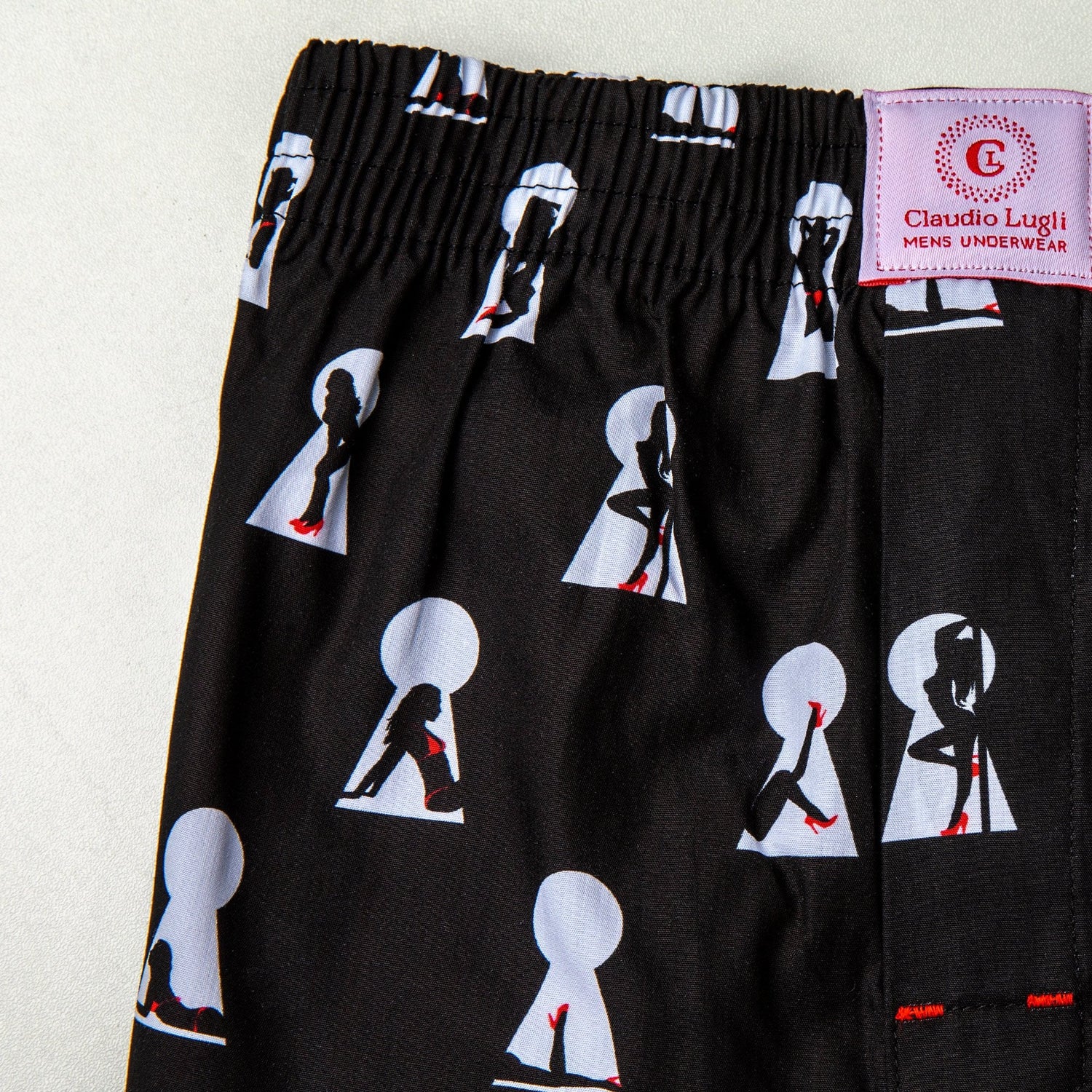 KEYHOLE COTTON POPLIN PRINT BOXER SHORTS