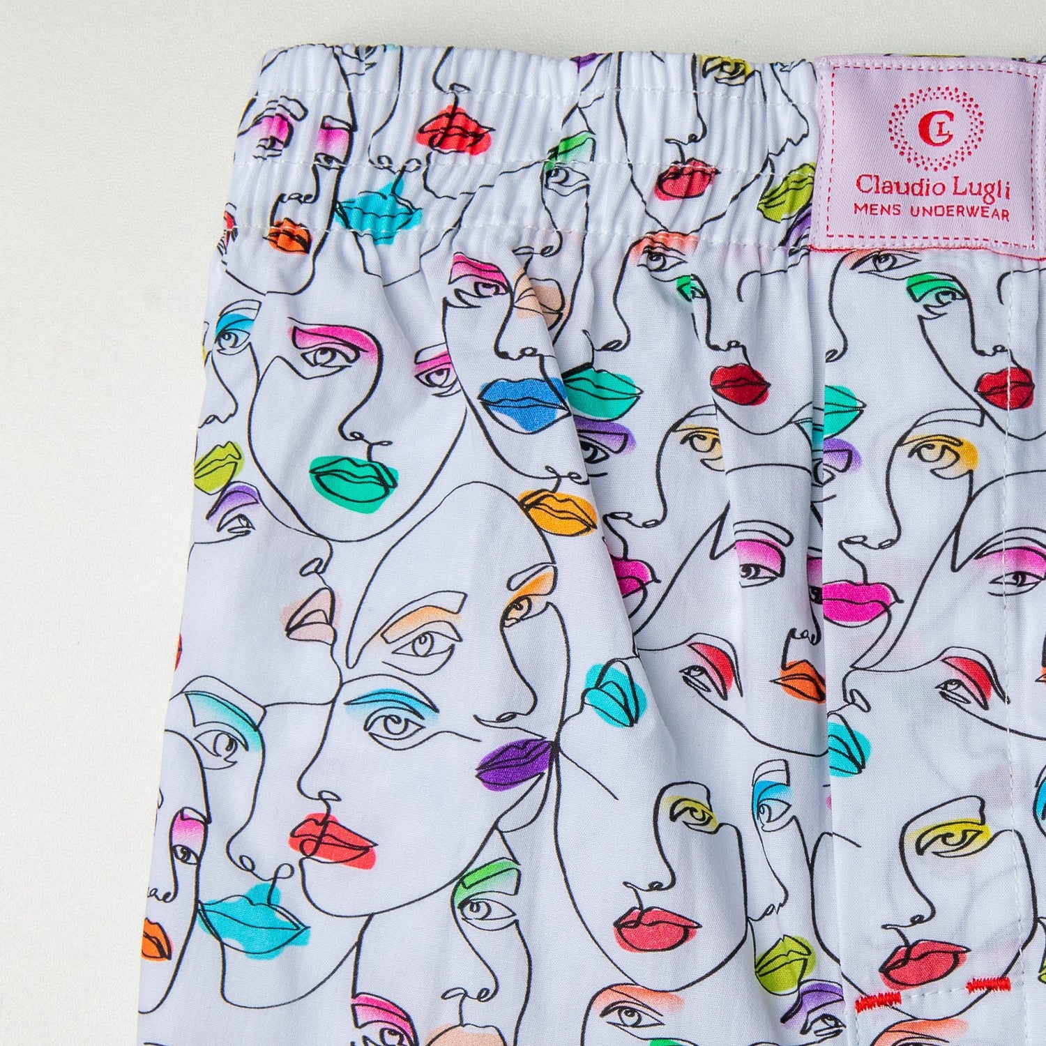 THE GIRL FACE COTTON POPLIN PRINT BOXER SHORTS