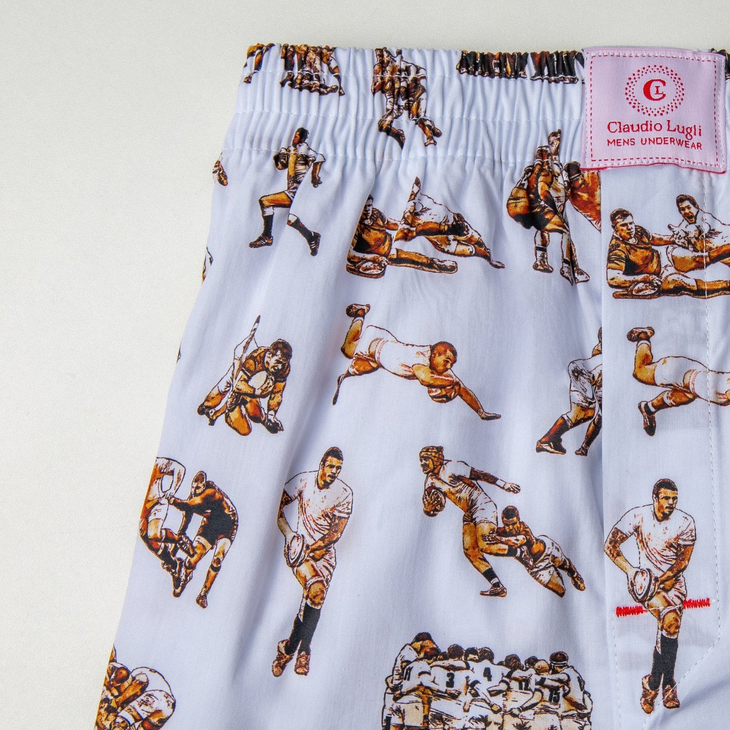 RUGBY PLAYERS COTTON POPLIN PRINT BOXER SHORTS