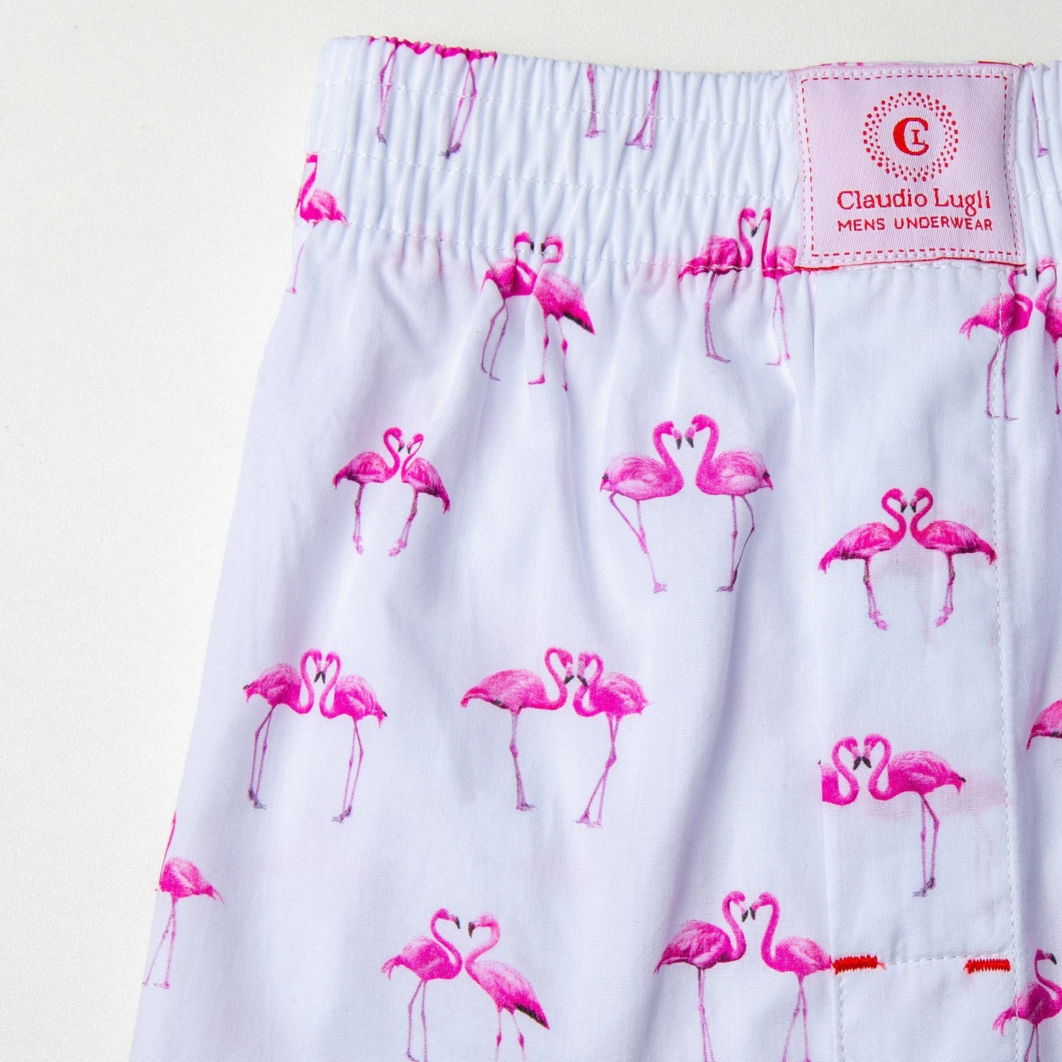 KISSING FLAMINGO POPLIN COTTON PRINTED BOXER SHORTS