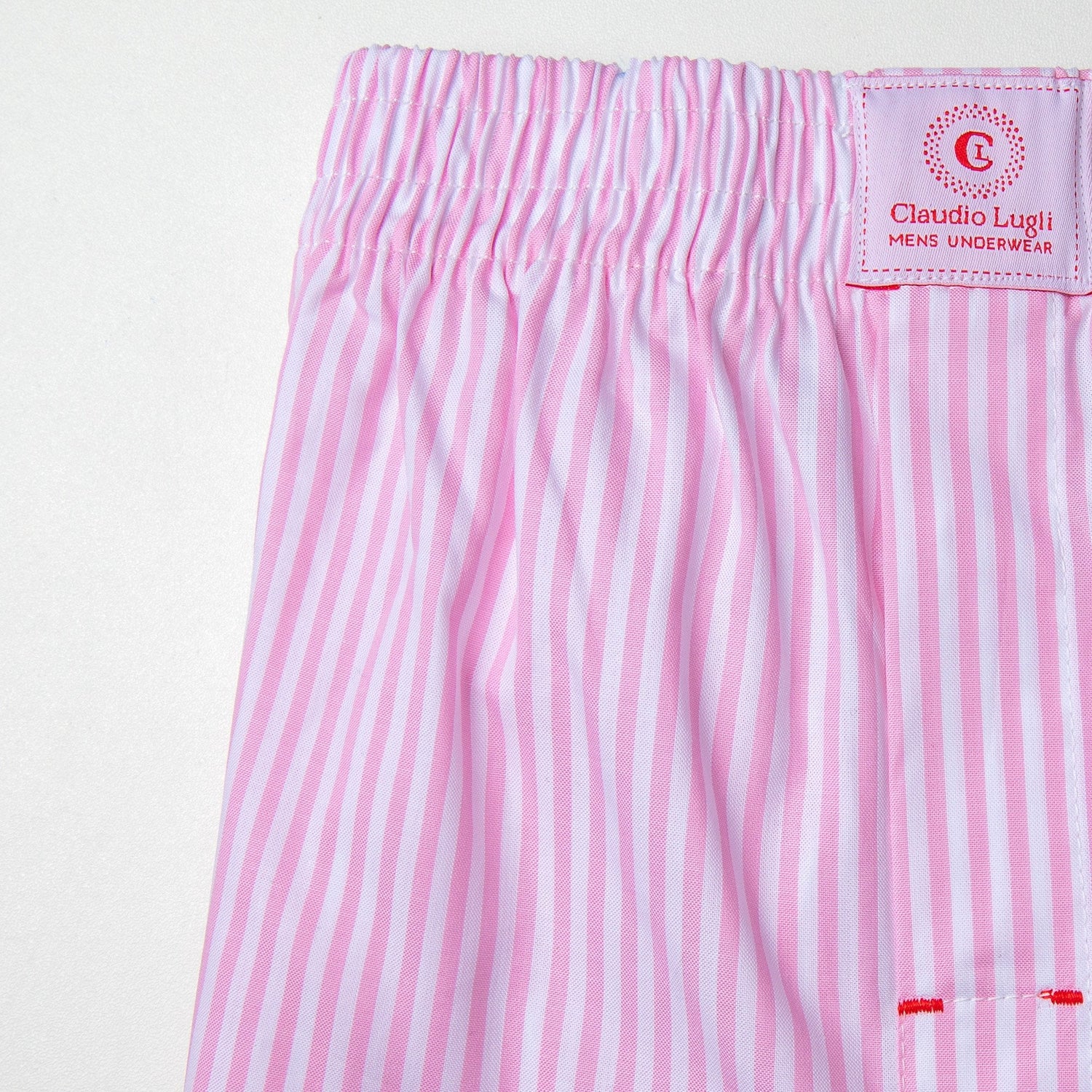 STRIPED COTTON POPLIN PRINT BOXER SHORTS