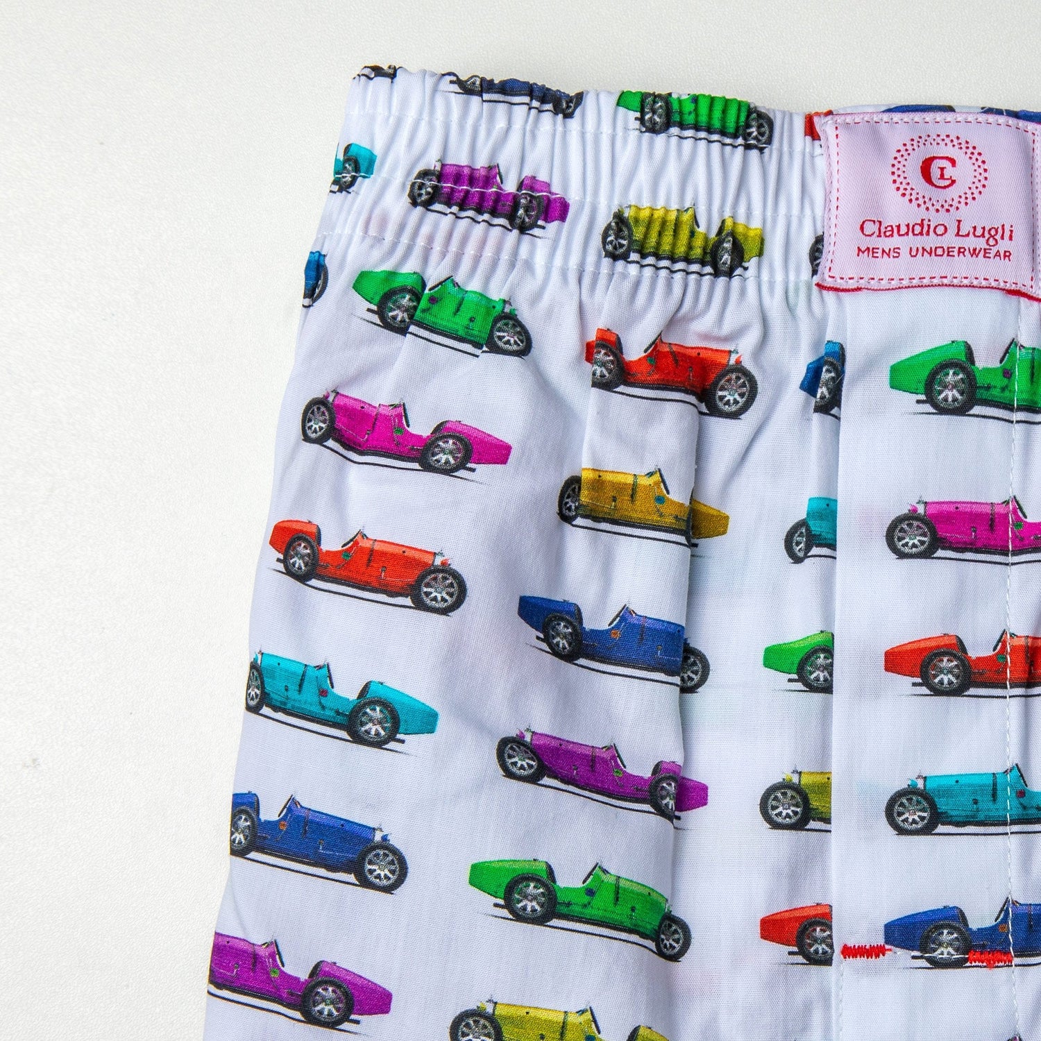 GRAND PRIX COTTON POPLIN PRINT BOXER SHORTS