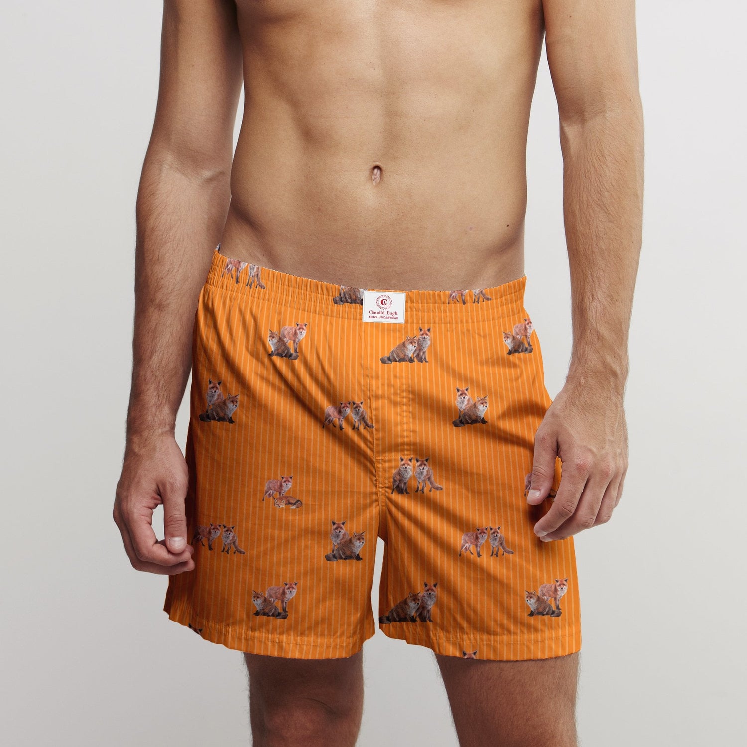 FOX COTTON POPLIN PRINT BOXER SHORTS