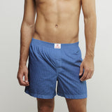 BLUE POLKA DOTS COTTON POPLIN PRINT BOXER SHORTS