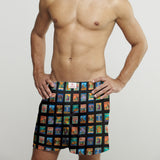 HAWAIIAN POSTER COTTON POPLIN PRINT BOXER SHORTS