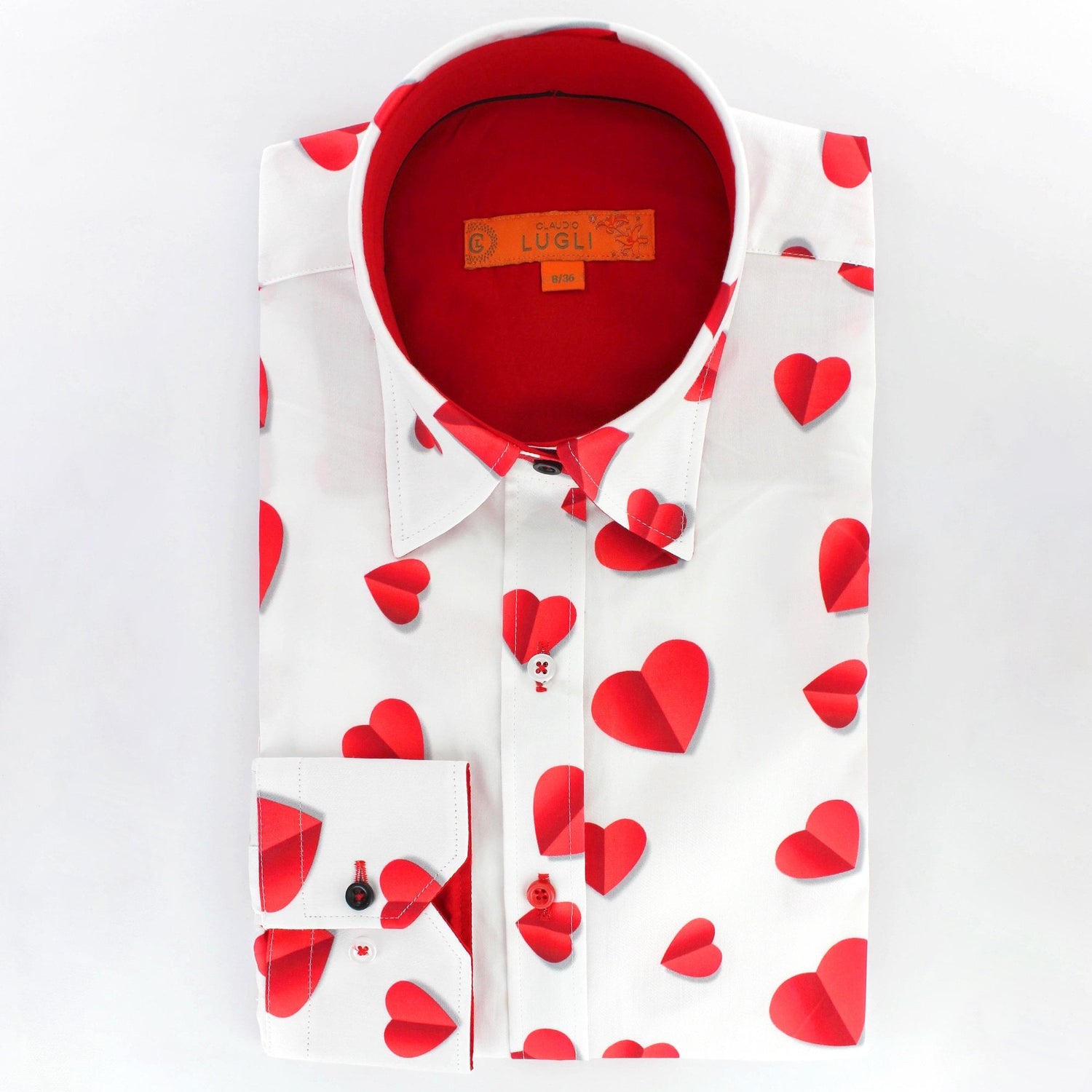 3D LOVE HEARTS PRINT WOMENS SHIRT