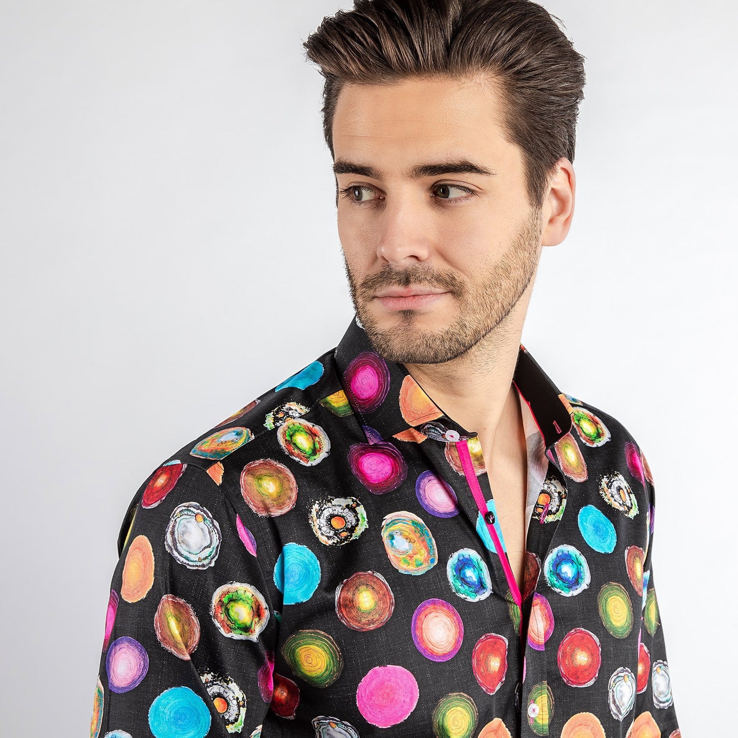 GEODES AND GEMSTONES PRINT SHIRT