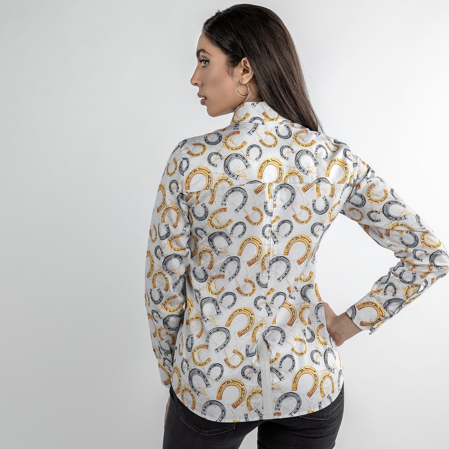 ORNATE HORSESHOE COLLECTION WOMENS  PRINT SHIRT