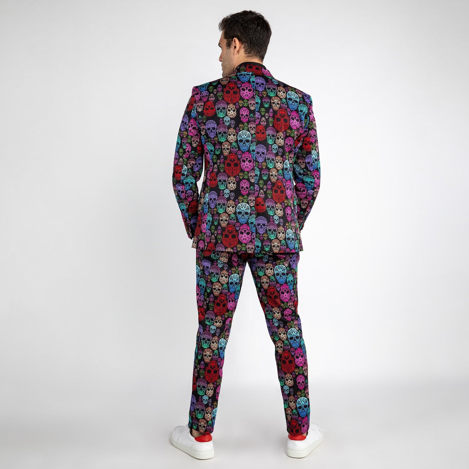 MULTICOLOUR SKULLS PRINTED 2 PIECE SUIT