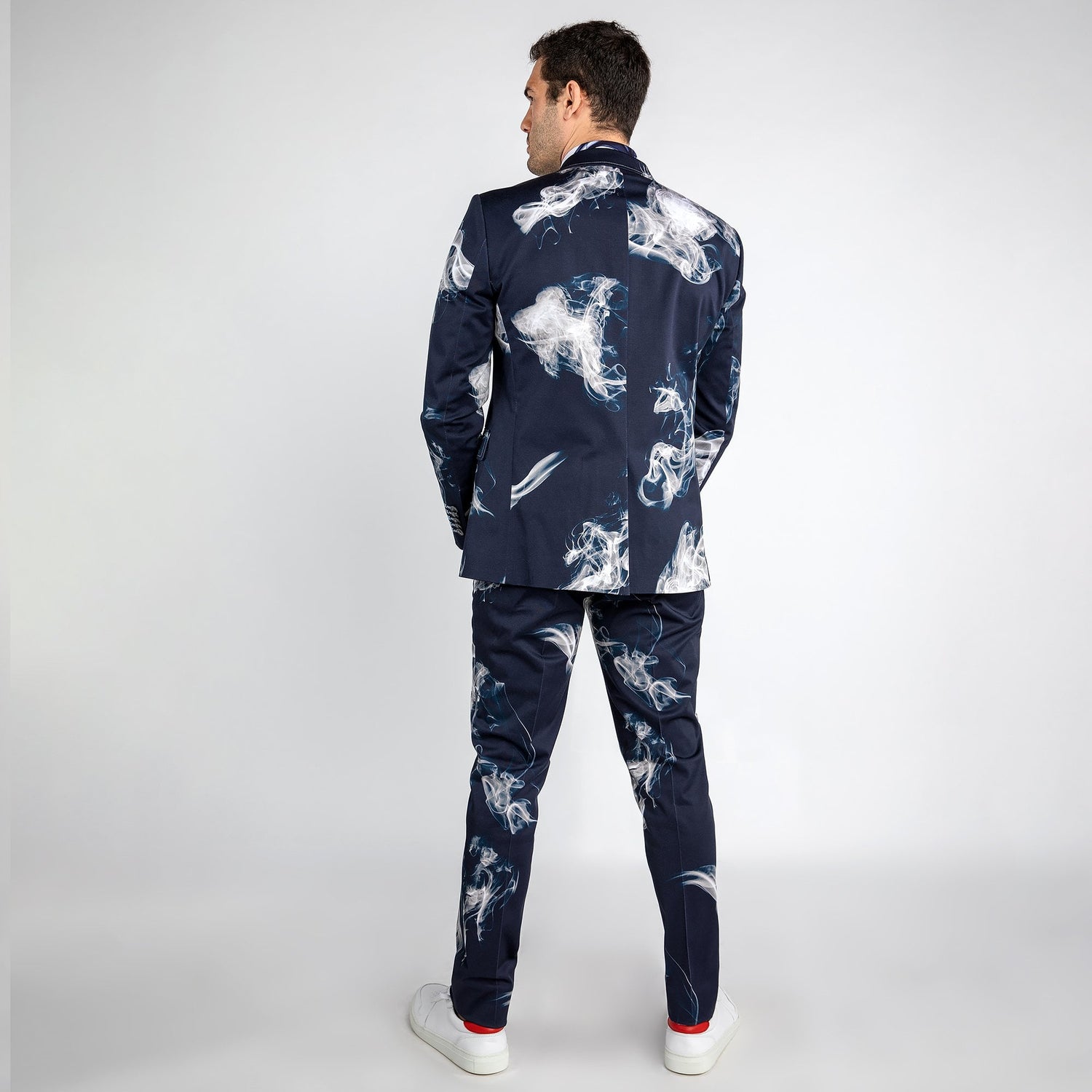 SMOKE PRINTED 2 PIECE SUIT