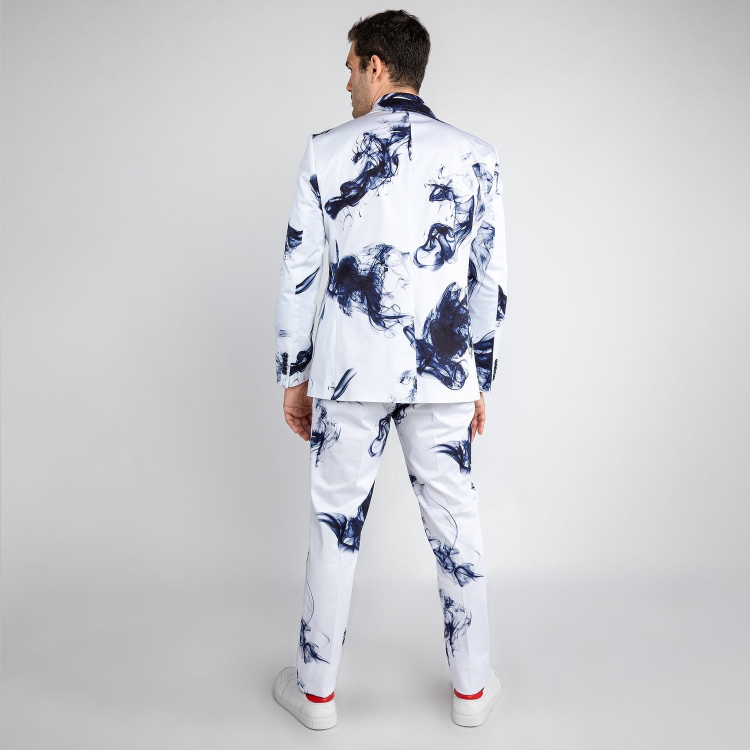 SMOKE PRINTED 2 PIECE SUIT