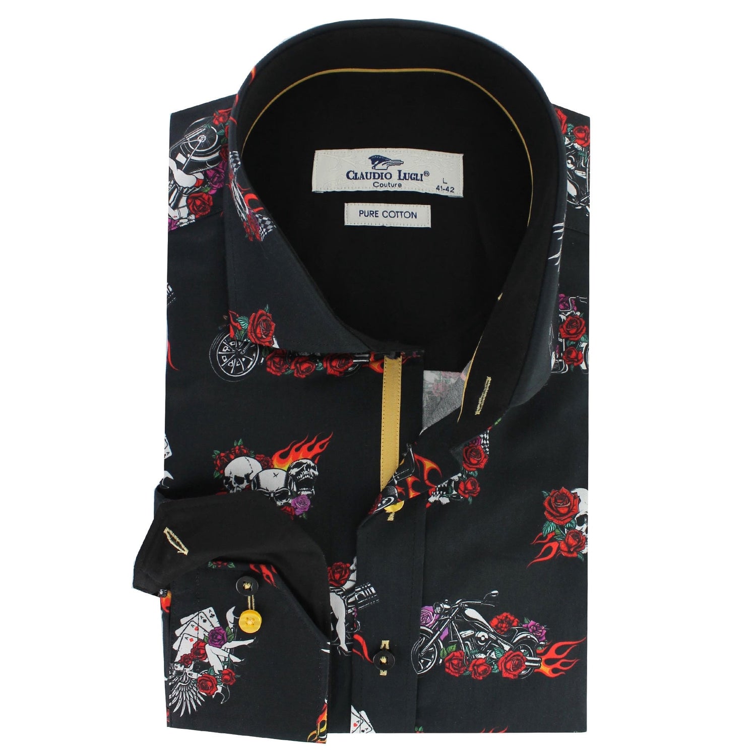 SKULLS AND ROSES TATTOO V2 PRINT SHIRT