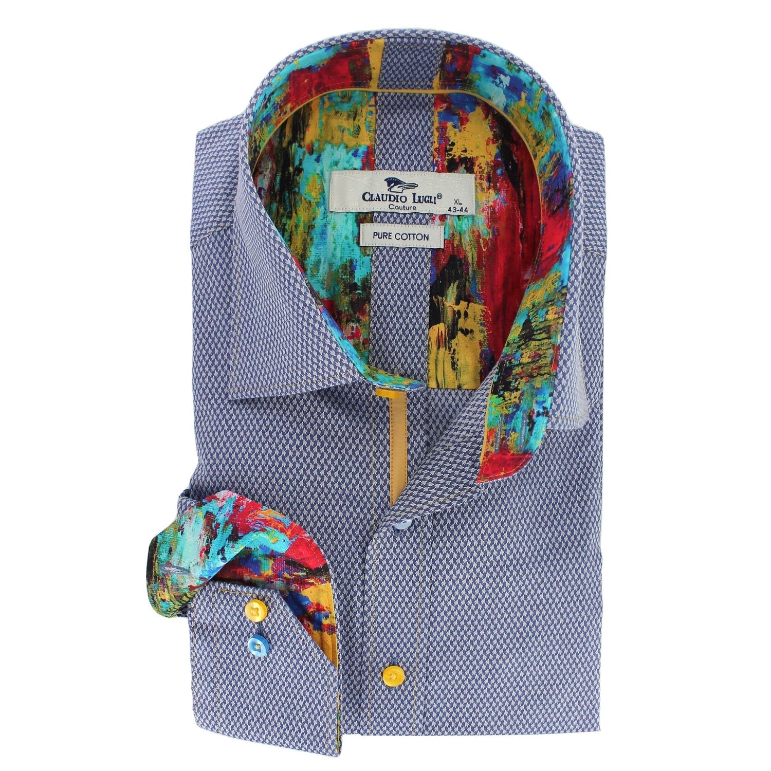 TEXTURED CLASSIC JACQUARD SHIRT WITH PAINT BRUSH INSERT